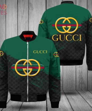Availabel Gucci Luxury Brand Green Mix Black Bomber Jacket Limited Edition