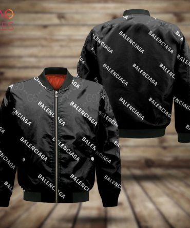 Stylish Black Designer Bomber Jacket - Trendy Logo Print, Unisex Fashion