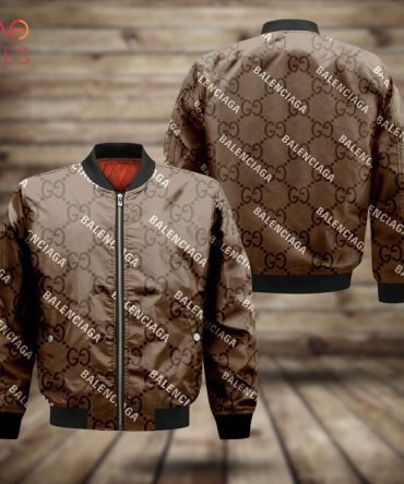 Best Gucci Luxury Brand Full Brown Color Bomber Jacket Limited Edition