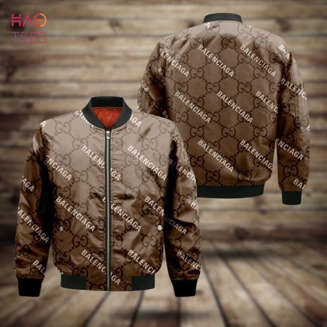 Best Gucci Luxury Brand Full Brown Color Bomber Jacket Limited Edition