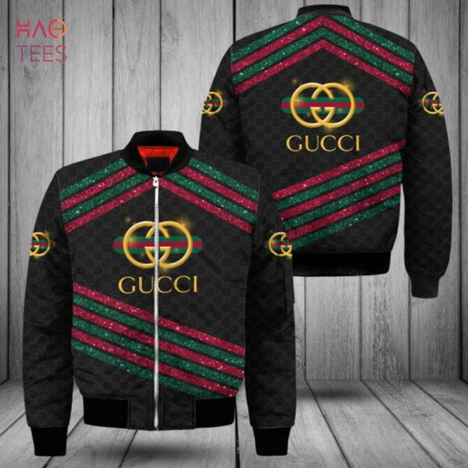 Best Gucci Luxury Brand Stripe Red Green Bomber Jacket Limited Edition - Image 2