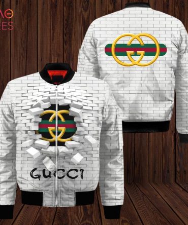 The Best Gucci Luxury Brand Full White Color Bomber Jacket Pod Design