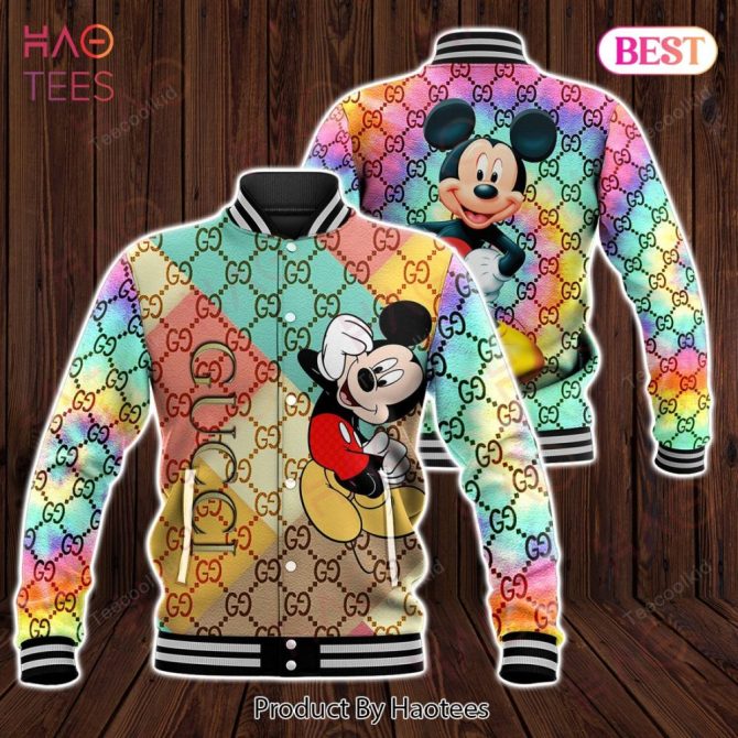 Colorful Mickey Mouse Bomber Jacket - Trendy Cartoon Design For All Ages