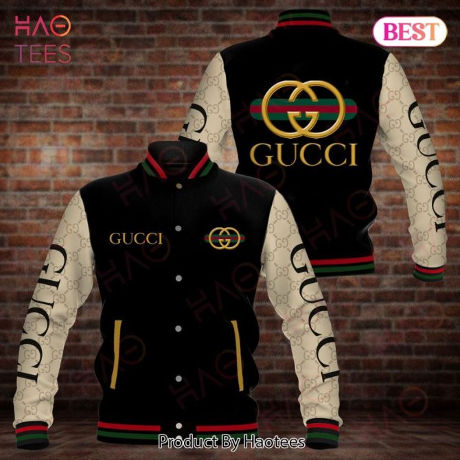 Gucci Mix Black Fashion Varsity Jacket Limited Edition