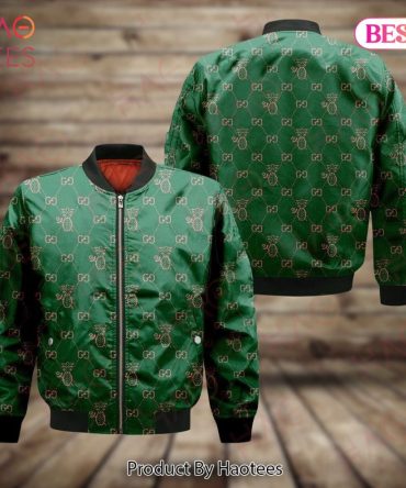 Stylish Green Bomber Jacket With Elegant Pattern – Perfect For Trendy Winter Looks
