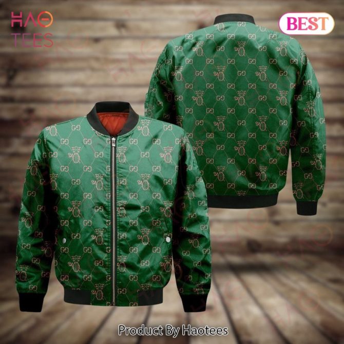 Stylish Green Bomber Jacket With Elegant Pattern – Perfect For Trendy Winter Looks