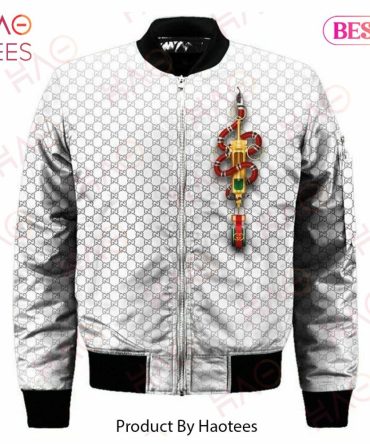Stylish White Pattern Bomber Jacket With Bold Accent - Unisex Fashion By Haotees