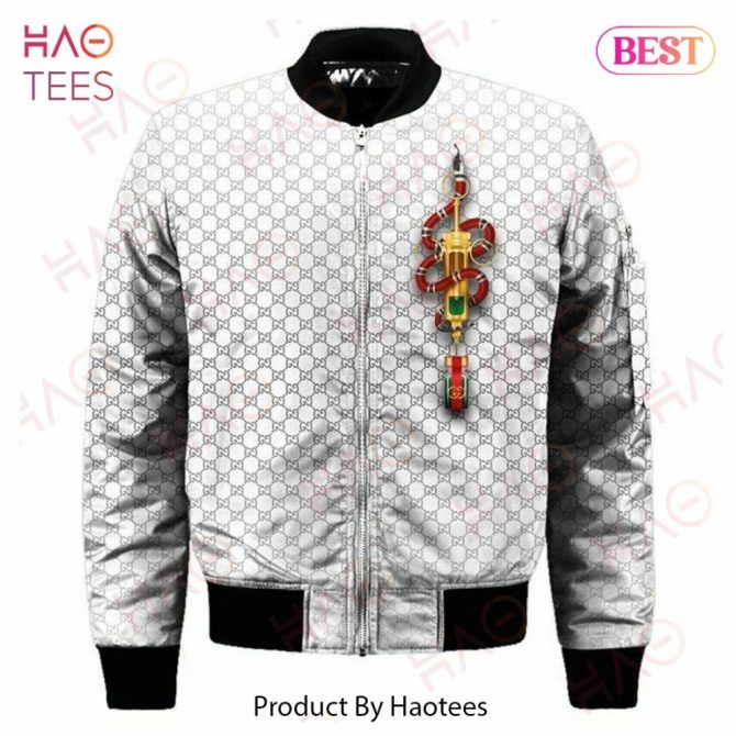 Stylish White Pattern Bomber Jacket With Bold Accent - Unisex Fashion By Haotees