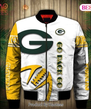 Packers Fan Jacket - Stylish White & Gold Bomber For Ultimate Team Spirit!
