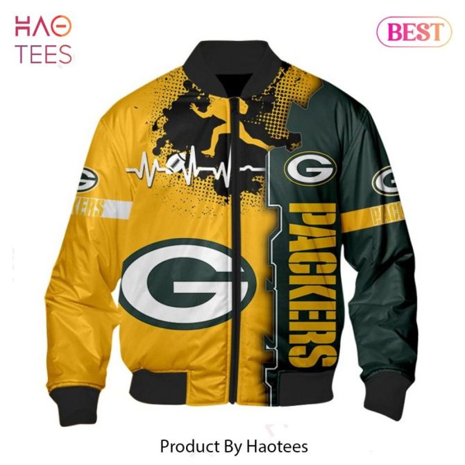 Green Bay Packers Bomber Jacket - Stylish Fan Gear With Bold Graphics By Haotees