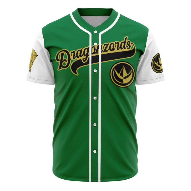 Green Dragonzords Baseball Jersey - Premium Quality, Bold Design, Perfect For Fans & Collectors