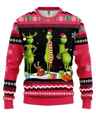 Festive Grinch Holiday Sweater - Fun & Cozy Christmas Jumper With Reindeer Design
