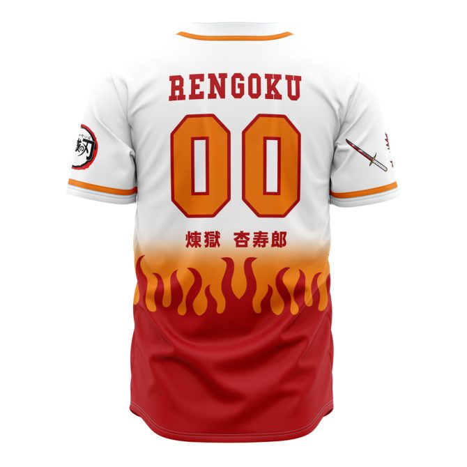 Flame Hashira Baseball Jersey - Anime-Inspired Sports Shirt For Fans - Image 2