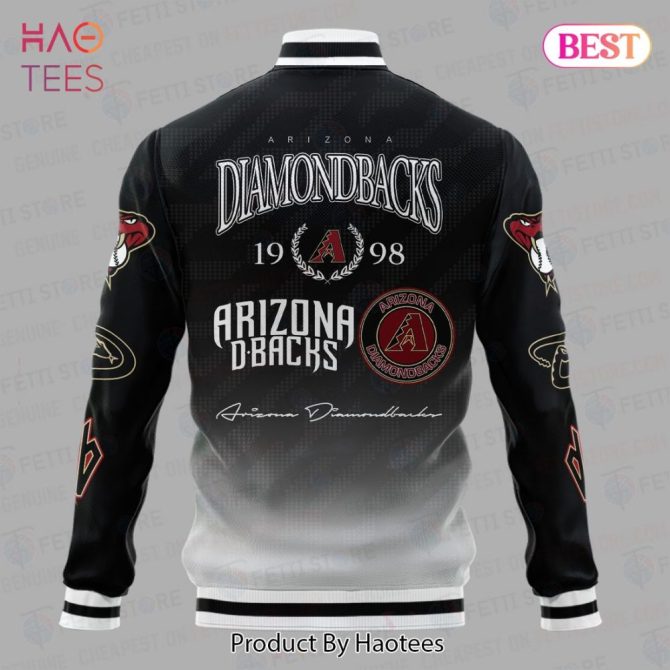 Arizona Diamondbacks Bomber Jacket - Classic Black Varsity Style For Fans - Image 3