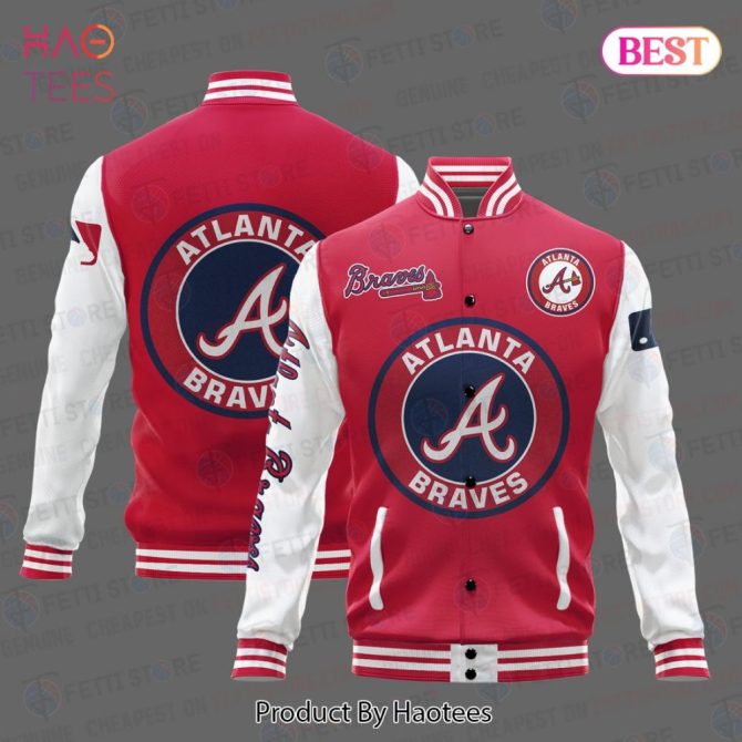 Atlanta Braves Varsity Jacket - Premium Red & White Baseball Style For Fans