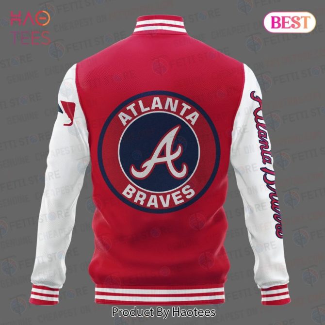 Atlanta Braves Varsity Jacket - Premium Red & White Baseball Style For Fans - Image 3