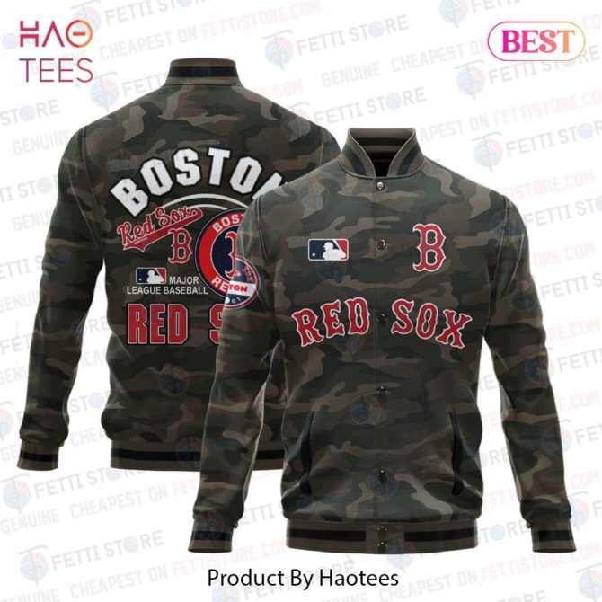 Boston Red Sox Camo Bomber Jacket - Stylish Mlb Fan Gear For All Seasons