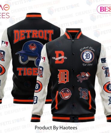 Detroit Tigers Varsity Jacket - Premium Embroidered Bomber By Haotees