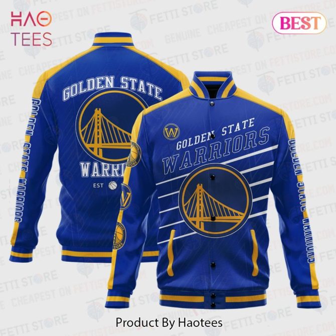 Golden State Warriors Blue Varsity Jacket - Stylish Team Apparel For Fans