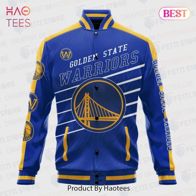 Golden State Warriors Blue Varsity Jacket - Stylish Team Apparel For Fans - Image 2
