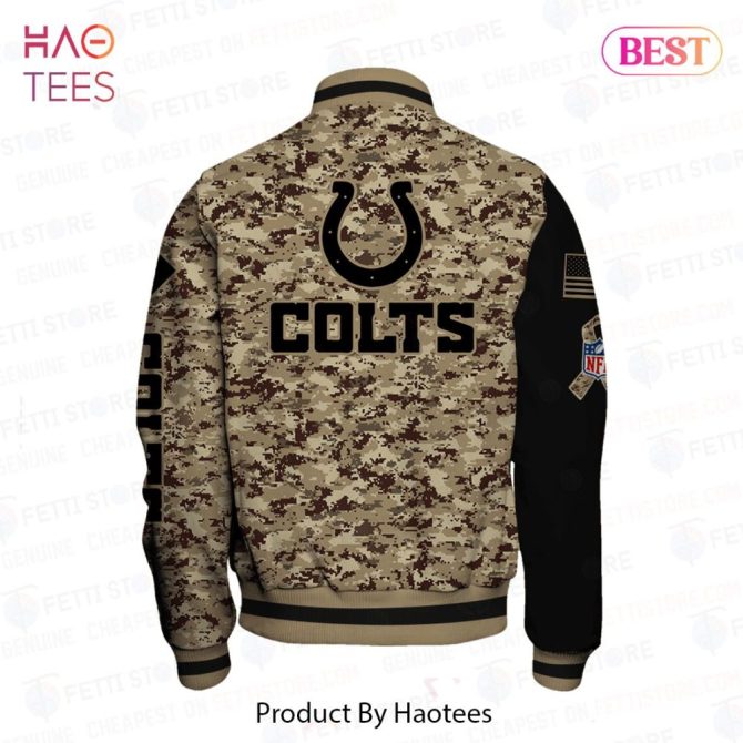 Colts Camo Bomber Jacket - Stylish Nfl Fan Gear For Game Day Comfort - Image 3