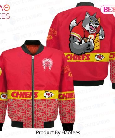 Hot Kansas City Chiefsnational Football League Red Aop Bomber Jacket