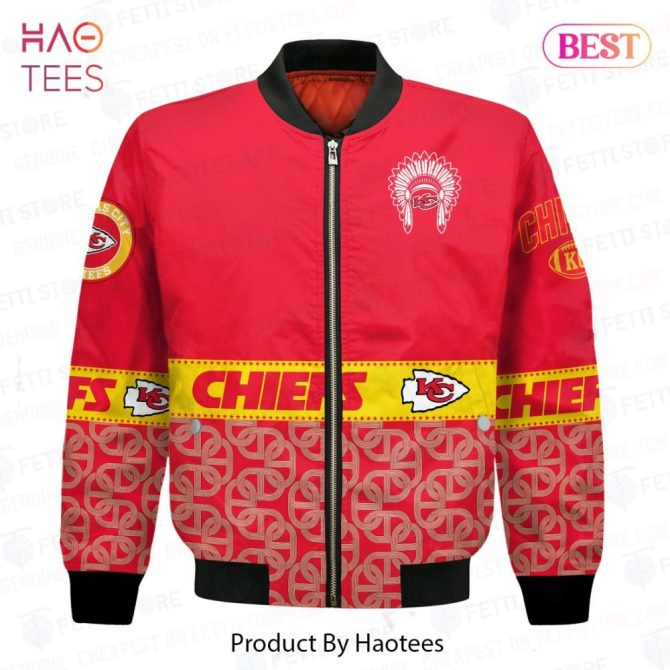 Hot Kansas City Chiefsnational Football League Red Aop Bomber Jacket - Image 2