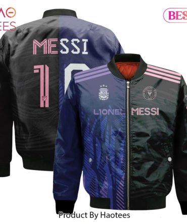 Hot Lionel Messi Inter Miami Argentina Away 3D Bomber Jacket