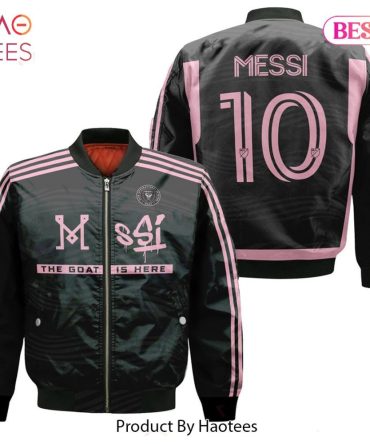 Hot Lionel Messi Inter Miami Cf Black Unisex 3D Bomber Jacket