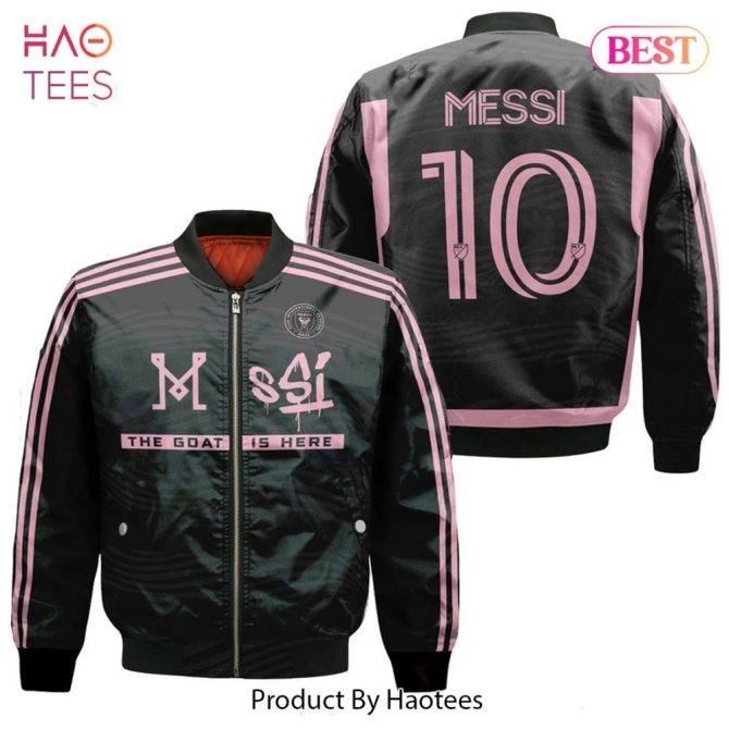 Hot Lionel Messi Inter Miami Cf Black Unisex 3D Bomber Jacket