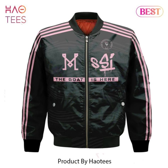 Hot Lionel Messi Inter Miami Cf Black Unisex 3D Bomber Jacket - Image 2