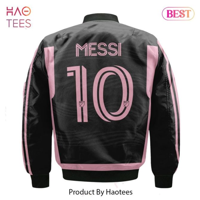 Hot Lionel Messi Inter Miami Cf Black Unisex 3D Bomber Jacket - Image 3