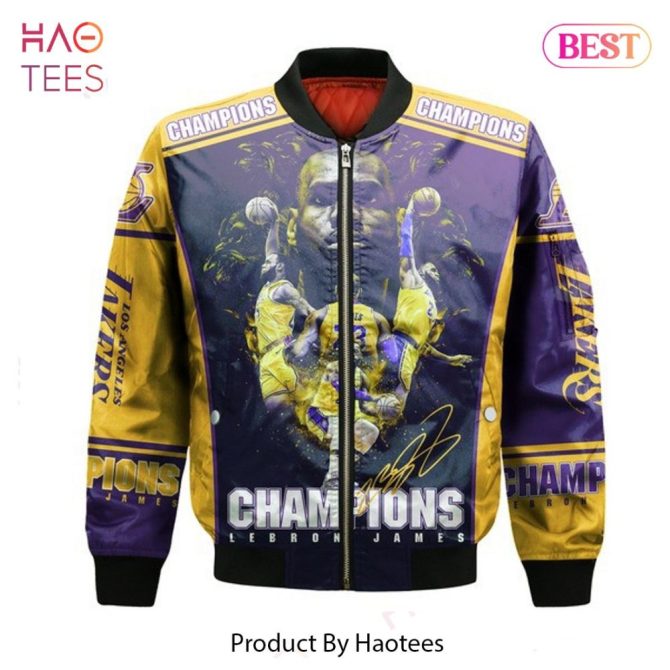 Hot Los Angeles Lakersnational Basketball Association   Unisex 3D Bomber Jacket - Image 2