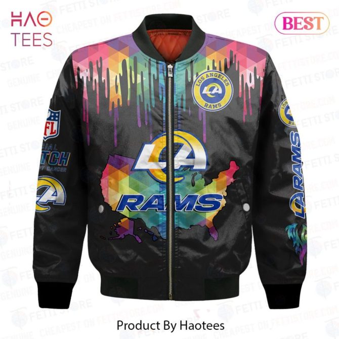 Hot Los Angeles Ramsnational Football League Aop Bomber Jacket - Image 2