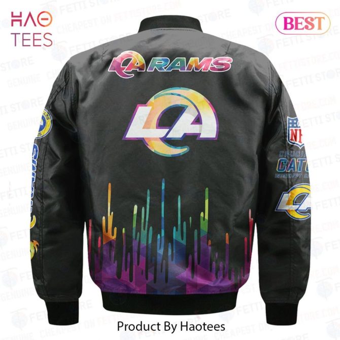 Hot Los Angeles Ramsnational Football League Aop Bomber Jacket - Image 3
