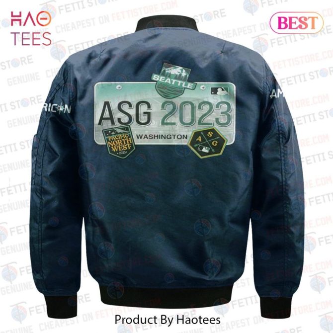 Hot Mlb All Star   Baseball Pattern Navy 3D Bomber Jacket - Image 3