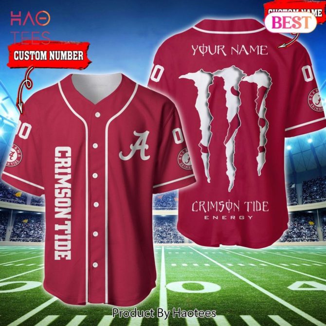 Custom Crimson Tide Baseball Jersey - Personalized Name & Number - Unique Fan Gear