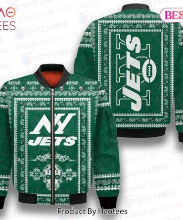 Hot New York Jets Classic Pattern Nfl 3D Bomber Jacket