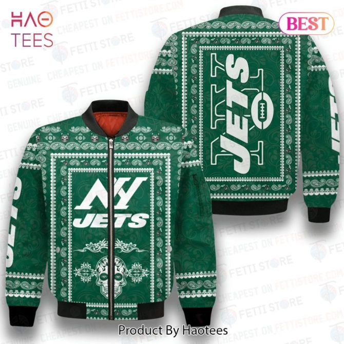 Hot New York Jets Classic Pattern Nfl 3D Bomber Jacket