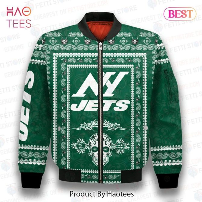 Hot New York Jets Classic Pattern Nfl 3D Bomber Jacket - Image 2