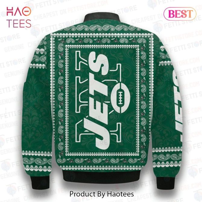 Hot New York Jets Classic Pattern Nfl 3D Bomber Jacket - Image 3