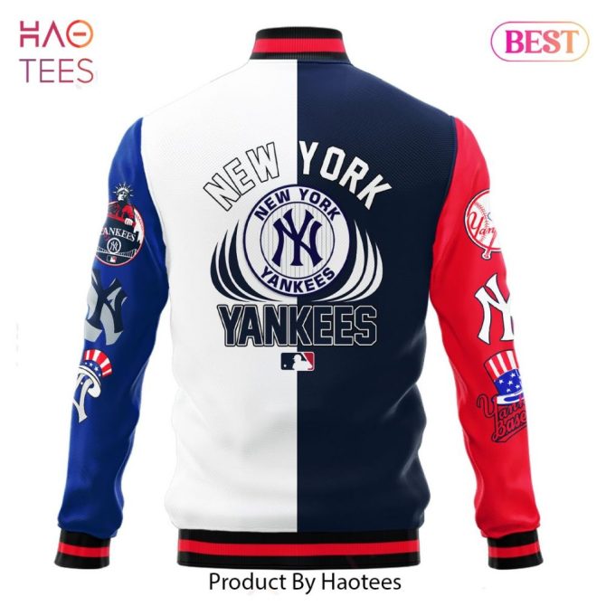 New York Yankees Retro Varsity Jacket - Stylish Team Logo Bomber By Haotees - Image 3