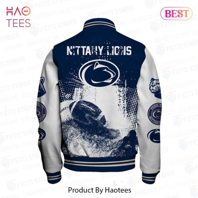 Nittany Lions Varsity Jacket – Stylish Blue & White Football Design, Perfect Gift! - Image 2