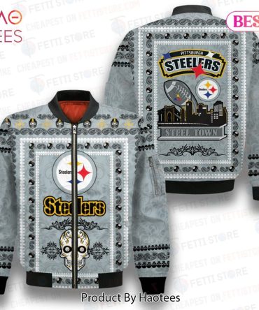 Hot Pittsburgh Steelers Classic Pattern Nfl 3D Bomber Jacket