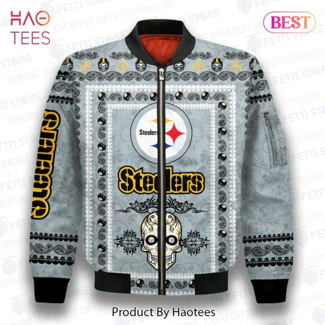 Hot Pittsburgh Steelers Classic Pattern Nfl 3D Bomber Jacket - Image 2