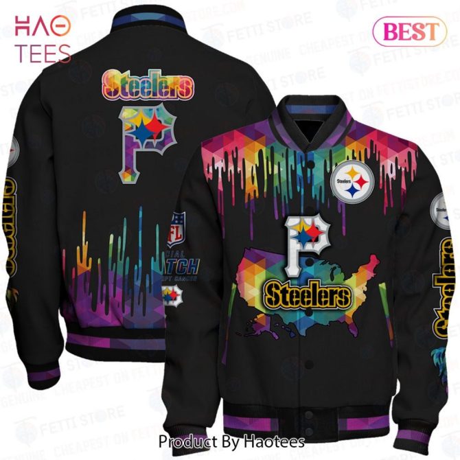 Colorful Steelers Varsity Jacket – Bold Style For Passionate Fans