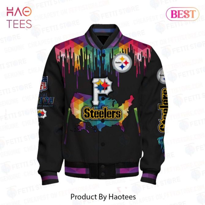 Colorful Steelers Varsity Jacket – Bold Style For Passionate Fans - Image 2