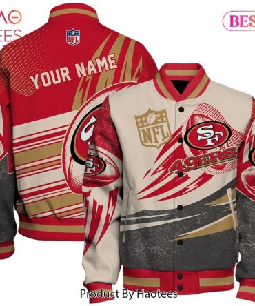 Custom 49Ers Nfl Varsity Jacket - Personalized Name, Unisex, Premium Quality