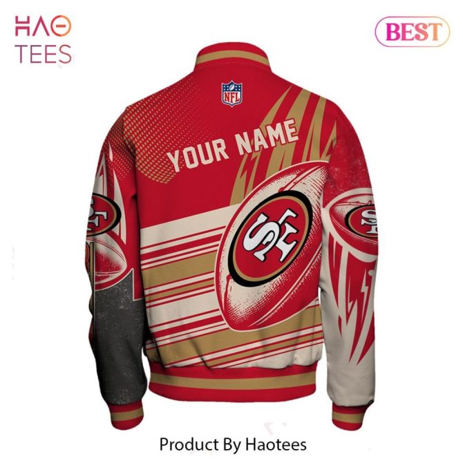 Custom 49Ers Nfl Varsity Jacket - Personalized Name, Unisex, Premium Quality - Image 3