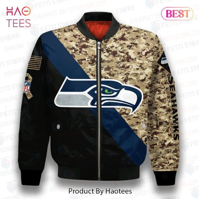 Hot Seattle Seahawksnational Football League Aop Bomber Jacket - Image 2